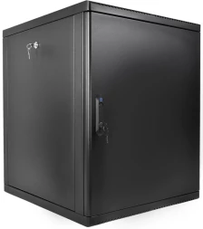 Шкаф коммутационный ЦМО (ШРН-М-12.500.1-9005) настенный 12U 600x456мм пер.дв.металл 130кг черный 456мм 20.9кг 180град. 610мм IP20 сталь