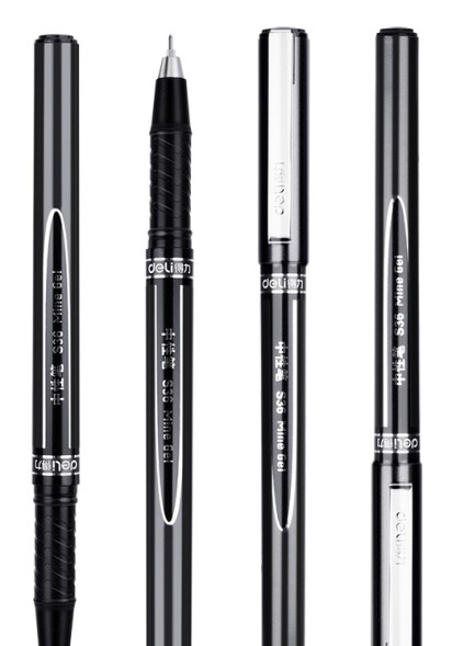 Ручка гелев. Deli S36 черный d=0.5мм черн. черн. линия 0.35мм