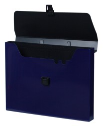 Портфель Бюрократ DeLuxe DLPP01BBERRY 1 отдел. A4 пластик 0.7мм черничный