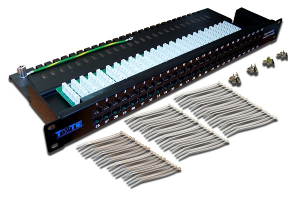 Патч-панель Lanmaster TWT-PP50TEL45 19&amp;quot; 1U 50xRJ45 кат.3 UTP