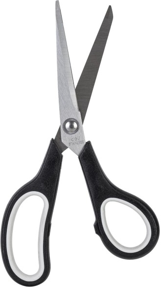 Ножницы Deli E6002 Essential Soft офисные 195мм ТПЭ сталь ассорти/серый блистер