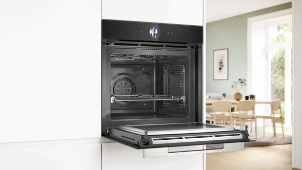 Духовой шкаф Электрический Bosch Serie 8 HMG776NB1 черный