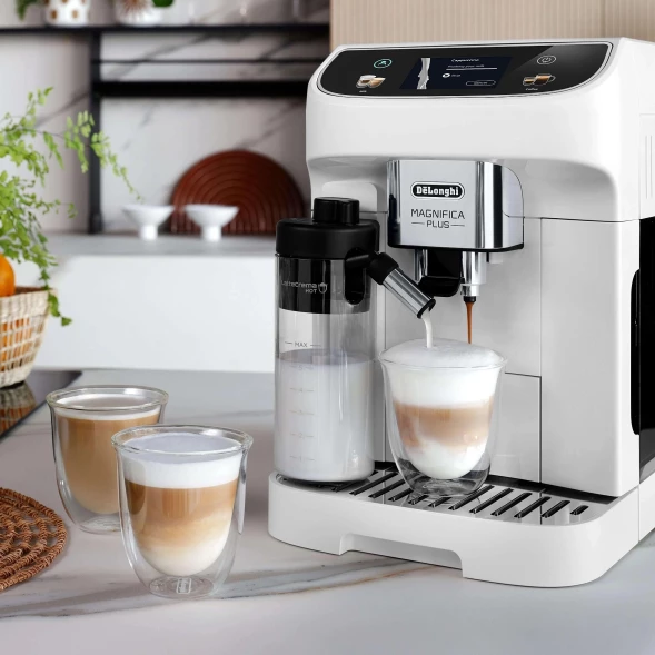 Кофемашина Delonghi Magnifica Plus ECAM320.60.W 1450Вт белый/черный