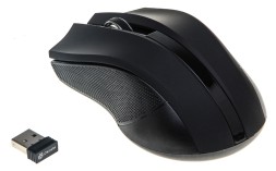 Мышь Оклик 615MW черный оптическая (1200dpi) беспроводная USB для ноутбука (3but)
