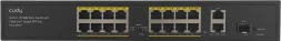 Коммутатор Cudy FS1018PS1 (L2) 16x100Мбит/с 2x1Гбит/с 1SFP 16PoE+ 200W неуправляемый