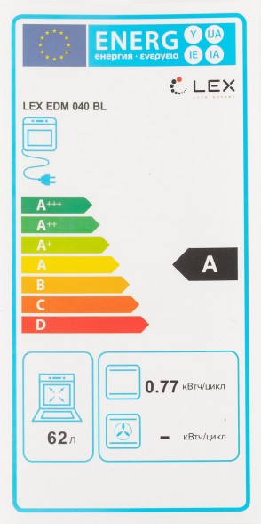 Духовой шкаф Электрический Lex EDM 040 BL черный