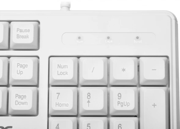 Клавиатура Acer OKW301 белый USB (ZL.KBDCC.01B)