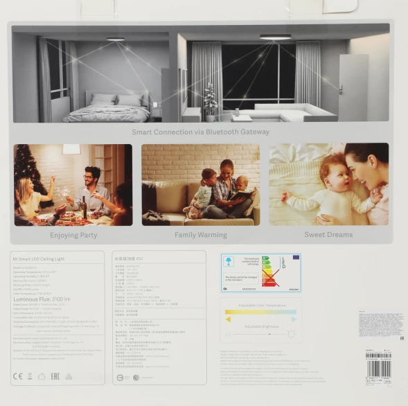 Умный светильник Xiaomi Ceiling Mi Smart LED Ceiling Light (450mm) потолоч. белый (BHR4118GL)