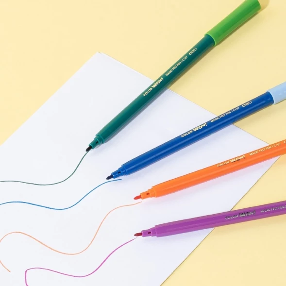 Фломастеры Deli EC167 Colorwow ПВХ с подвесом (8шт.)