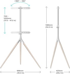 Подставка для телевизора Onkron TS1220 белый 32&amp;quot;-65&amp;quot; макс.35кг напольный