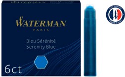 Картридж Waterman International (CWS0110950) Serenity Blue чернила для ручек перьевых (6шт)