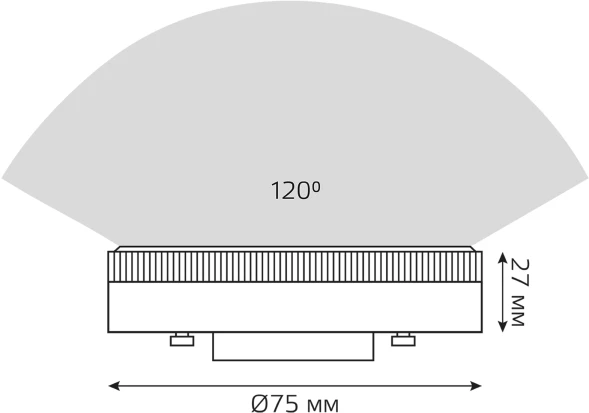Лампа светодиодная Gauss 108008211 11Вт цок.:GX53 таблетка 220B св.свеч.бел.нейт. (упак.:10шт)