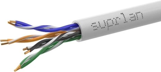 Кабель сетевой информационный Suprlan Premium 01-0340-3 кат.5E UTP 4 пары 24AWG нг(А)-LSLTx внутренний 305м серый