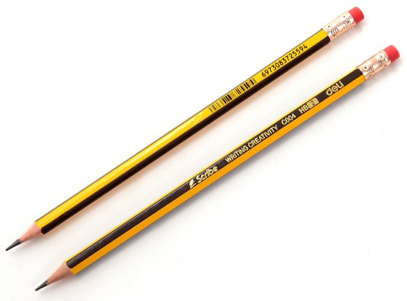 Карандаш ч/г Deli EC004-HB Scribe HB шестигран. тополь карт.кор. (12шт) ластик