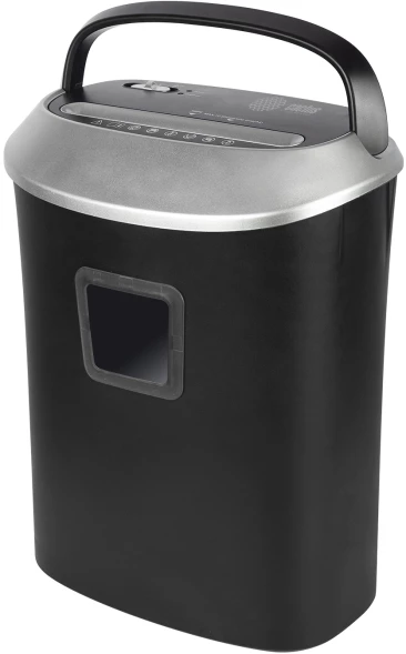 Шредер Cactus CS-SH-P6 черный/серый (секр.P-4) фрагменты 10лист. 21лтр. скрепки скобы пл.карты