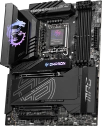 Материнская плата MSI MPG Z890 CARBON WIFI Soc-1851 Intel Z890 4xDDR5 ATX AC`97 8ch(7.1) 5Gigabit + 2.5Gigabit Ethernet RAID+HDMI