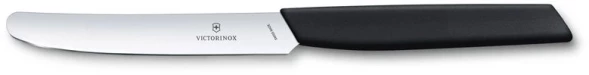 Нож кухонный Victorinox Swiss Modern (6.9003.11) стальной столовый лезв.110мм прямая заточка черный