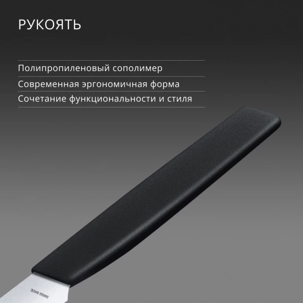 Нож кухонный Victorinox Swiss Modern (6.9003.11) стальной столовый лезв.110мм прямая заточка черный