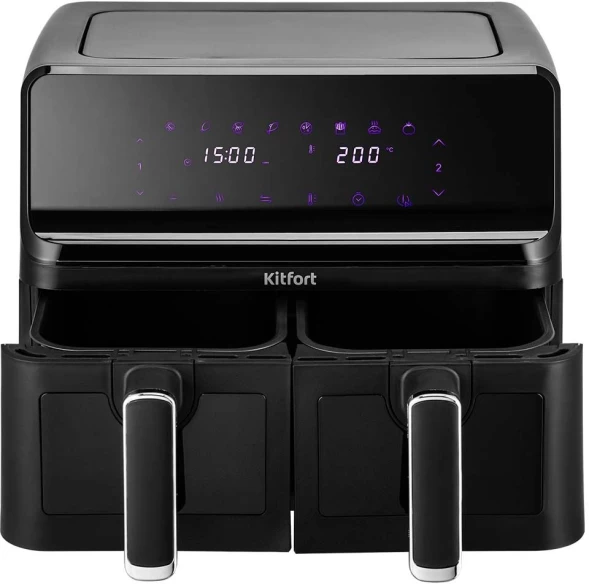 Аэрогриль Kitfort КТ-2265 8.6л 2700Вт черный/серебристый