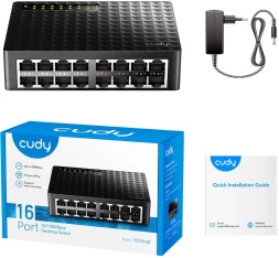 Коммутатор Cudy FS1016 (L2) 16x100Мбит/с неуправляемый