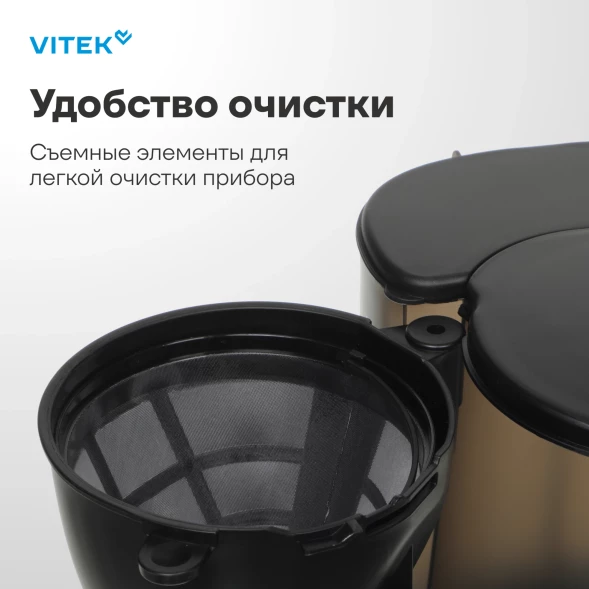 Кофеварка капельная Vitek VT-1500 600Вт черный