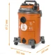 Строительный пылесос Daewoo DAVC 2516S 1600Вт (уборка: сухая/влажная/выдув/сбор воды) оранжевый