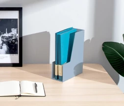 Лоток вертикальный Deli NS022BLUE Nusign 308x249x91мм синий