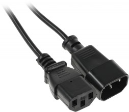 Кабель-удлинитель Ningbo AN23-1008 IEC C13 IEC C14 1.8м черный