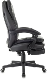 Кресло руководителя Бюрократ T-9950MSG-F черный эко.кожа крестов. пластик подст.для ног