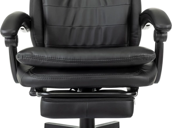 Кресло руководителя Бюрократ T-9950MSG-F черный эко.кожа крестов. пластик подст.для ног