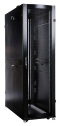 Шкаф серверный ЦМО (ШТК-СП-48.6.10-48АА-9005) напольный 48U 600x1000мм пер.дв.перфор. задн.дв.двуст. 4 бок.пан. 1350кг черный 683мм 156кг 120град. 2215мм IP20 металл