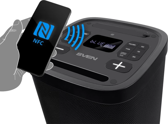 Колонка порт. Sven АС PS-950 черный 160W Mono BT/3.5Jack 8800mAh (SV-022396)