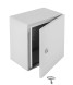 Шкаф электротехнический Elbox ELBOX EMW-500.400.210-1-IP66 одноствор. настенный 500мм 400мм 210мм 195мм IP66 несъемн.бок.пан. 100кг светло-серый сталь
