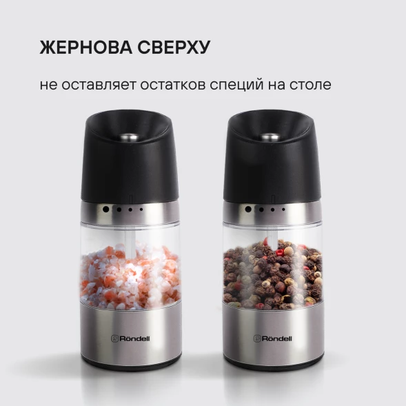Мельница мех. Rondell Piquant RD-1106 для перца/соли стальной/черный