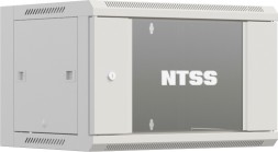 Шкаф коммутационный NTSS Премиум (NTSS-W6U6045GS-2) настенный 6U 600x450мм пер.дв.стекл 60кг серый 365мм 16кг 220град. 370мм IP20 сталь