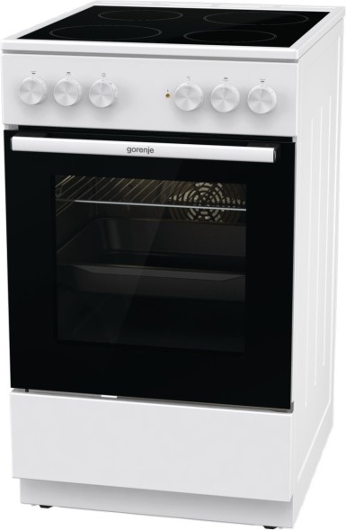 Плита Электрическая Gorenje Essential GEC5A41WG белый/черный стеклокерамика