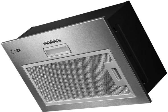 Вытяжка встраиваемая Lex GS Bloc LIGHT 600 INOX нержавеющая сталь управление: кнопочное (1 мотор)