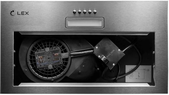 Вытяжка встраиваемая Lex GS Bloc LIGHT 600 INOX нержавеющая сталь управление: кнопочное (1 мотор)