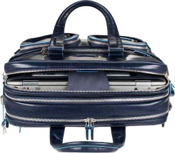 Деловая сумка Piquadro Blue Square CA2765B2/BLU2 с отделением для ноутбука 15&amp;quot; синяя натур.кожа
