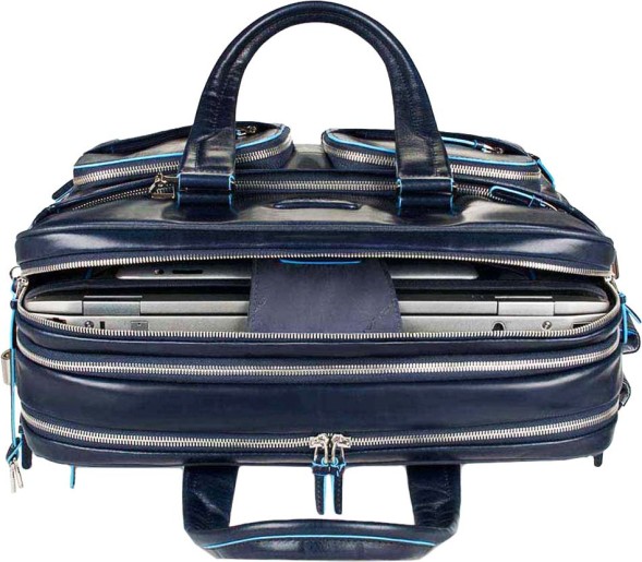 Деловая сумка Piquadro Blue Square CA2765B2/BLU2 с отделением для ноутбука 15&amp;quot; синяя натур.кожа