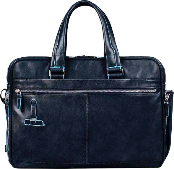 Деловая сумка Piquadro Blue Square CA2765B2/BLU2 с отделением для ноутбука 15&amp;quot; синяя натур.кожа