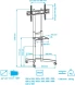Стойка для телевизора Kromax OMEGA-15 черный 32&amp;quot;-70&amp;quot; макс.50кг напольный мобильный
