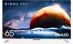 Телевизор QLED Digma Pro 65&amp;quot; Mini LED 65Q Google TV Frameless серебристый/серебристый 4K Ultra HD 144Hz MEMC DVB-T DVB-T2 DVB-C DVB-S DVB-S2 USB WiFi Smart TV