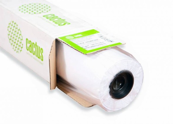 Бумага Cactus CS-PC90-106745 42&amp;quot;(A0+) 1067мм-45м/90г/м2/белый CIE169% матовое универсальная (с покрытием) втулка:50.8мм (2&amp;quot;) (упак.:1рул)