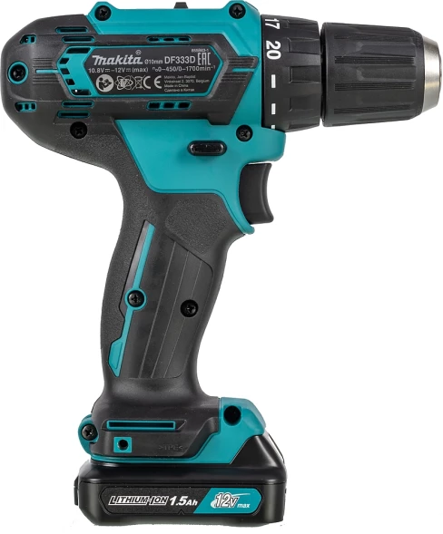 Дрель-шуруповерт Makita DF333DWYE аккум. патрон:быстрозажимной (кейс в комплекте)