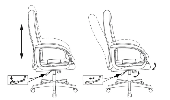 Кресло руководителя Бюрократ CH 002 Fabric черный 3C11 крестов. пластик