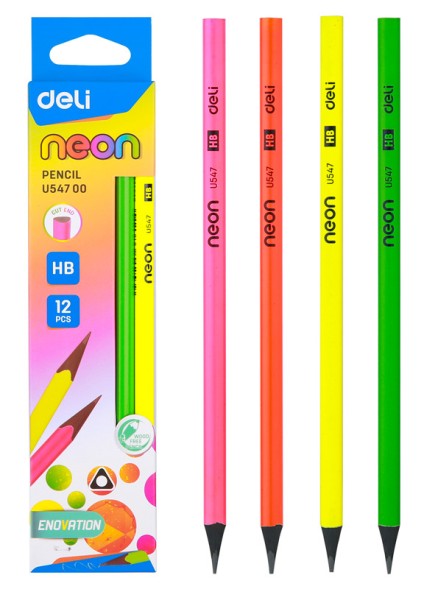 Карандаш ч/г Deli EU54700-1 HB трехгран. пластик коробка (1шт)