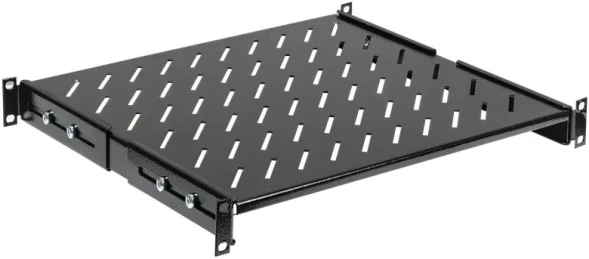 Полка стационарная ITK FS05-600PI-R 1U нагр.:100кг. 19&amp;quot; 600мм черный