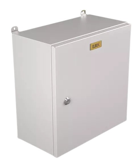Шкаф электротехнический Elbox EMW-500.500.210-1-IP66 потол.пан. пан.основ. монтаж.пан. одноствор. настенный 500мм 500мм 210мм 195мм IP66 IK10 несъемн.бок.пан. 100кг серый металл уличный всепогодный