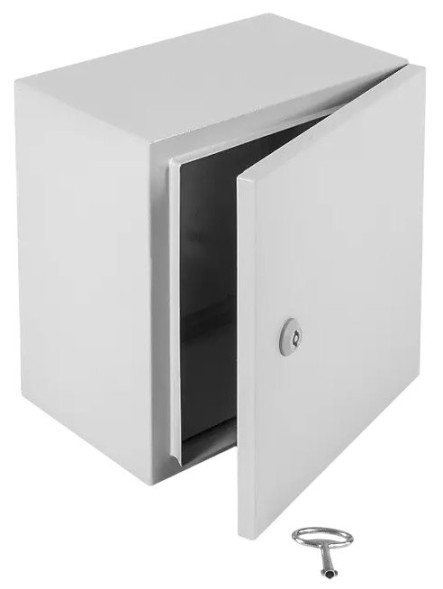 Шкаф электротехнический Elbox EMW-500.500.210-1-IP66 потол.пан. пан.основ. монтаж.пан. одноствор. настенный 500мм 500мм 210мм 195мм IP66 IK10 несъемн.бок.пан. 100кг серый металл уличный всепогодный